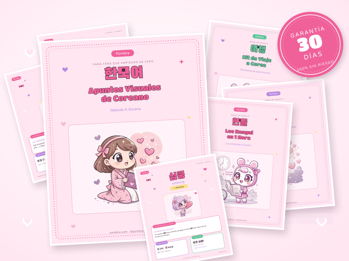 Mockup principal (héroe visual): lámina-escena abierta mostrando una palabra convertida en escena + su partícula-personaje. Reaparece en stack/pricing/cierre.