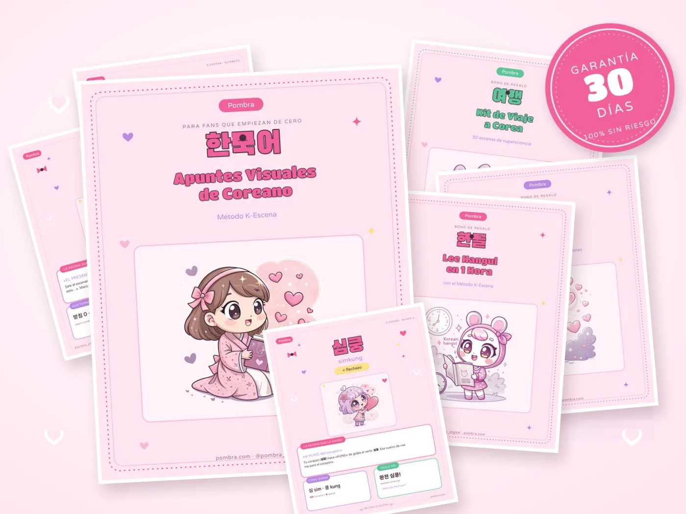 Mockup principal (héroe visual): lámina-escena abierta mostrando una palabra convertida en escena + su partícula-personaje. Reaparece en stack/pricing/cierre.